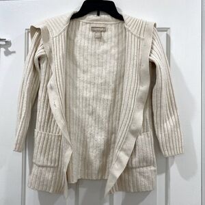 BANANA REPUBLIC OFF WHITE BUTTON UP SWEATER CARDIGAN- SMALL